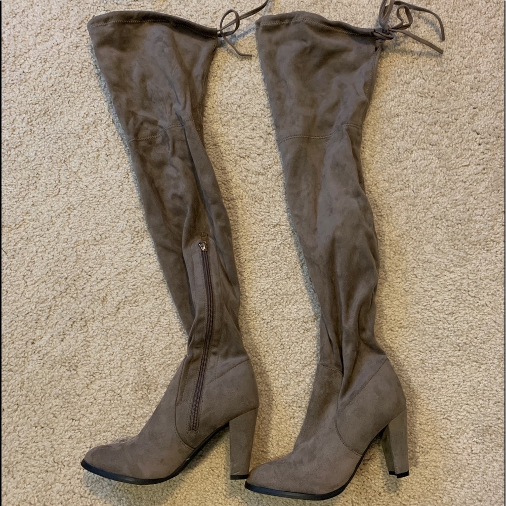 Over the knee suede boots. Worn once